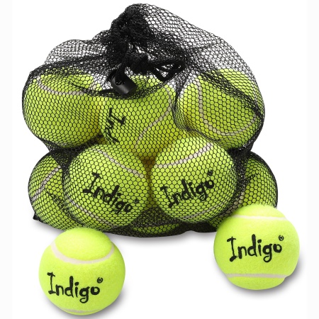 Купить Мяч для большого тенниса Indigo (12 шт в сетке) начальный уровень в Березниках 